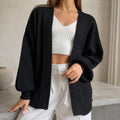 Cardigan Feminino Tricot Casaco Bufante Manga Longa Inverno 6