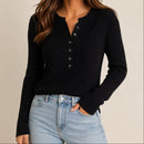 pulover-feminino-trico-com-botoes-decote-v-cardiga-modelagem-solta-cor-solida-para-outono-e-inverno-principal